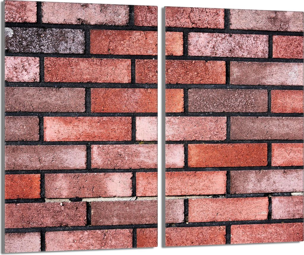Glasschutzplatte für Herd 2x30x52 Brick