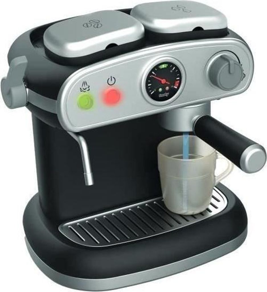 Smoby Espressomaschine Spielzeug, Realistische Imitation, Sound und Lichteffekte, 6 Zubehörteile