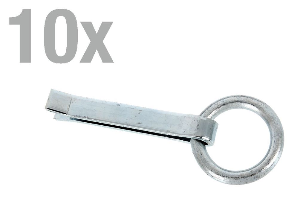 Alberts 10x Befestigungsring zum Einmauern, 170 mm x Ø 65 mm, verzinkt, für Schaukel-Schellen