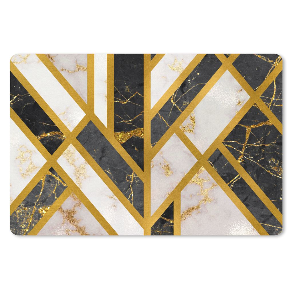 MuchoWow Mauspad Mousepad Marmor - Gold - Muster 27x18 cm - Mousepads - Maus Mat - Pad - Mausunterlage - Büroartikel - Desk Matten