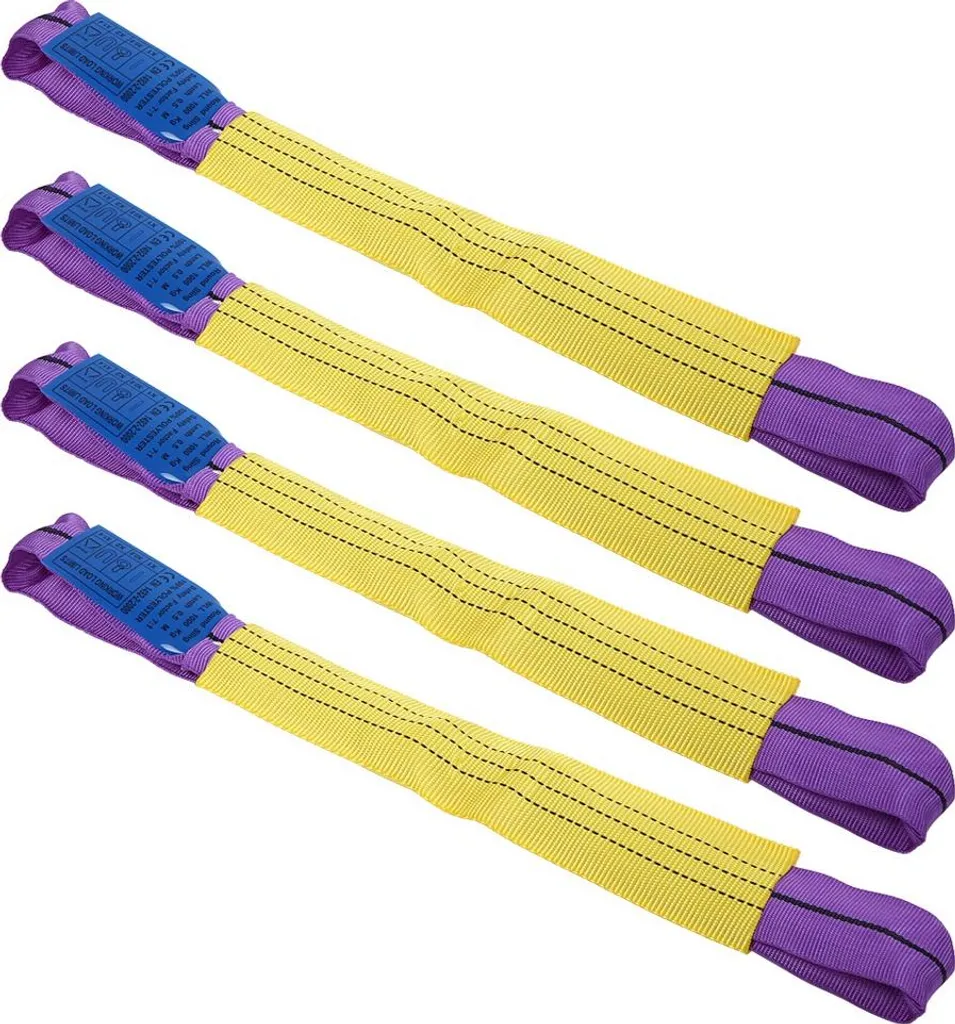 4 Sangles de Roue Securing Link Straps Alliage pour Remorque Jaune/Violet - 3