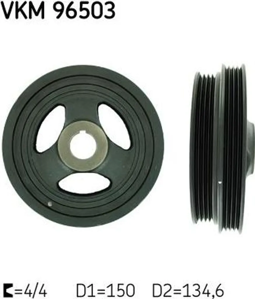 Poulie de Vilebrequin SKF VKM 96503 pour Hyundai Accent et Lantra OE