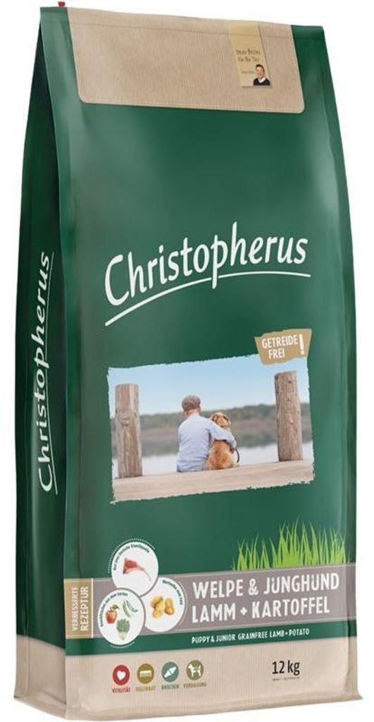 Hundefutter trocken Christopherus Welpe & Junghund Lamm & Kartoffel 12 kg