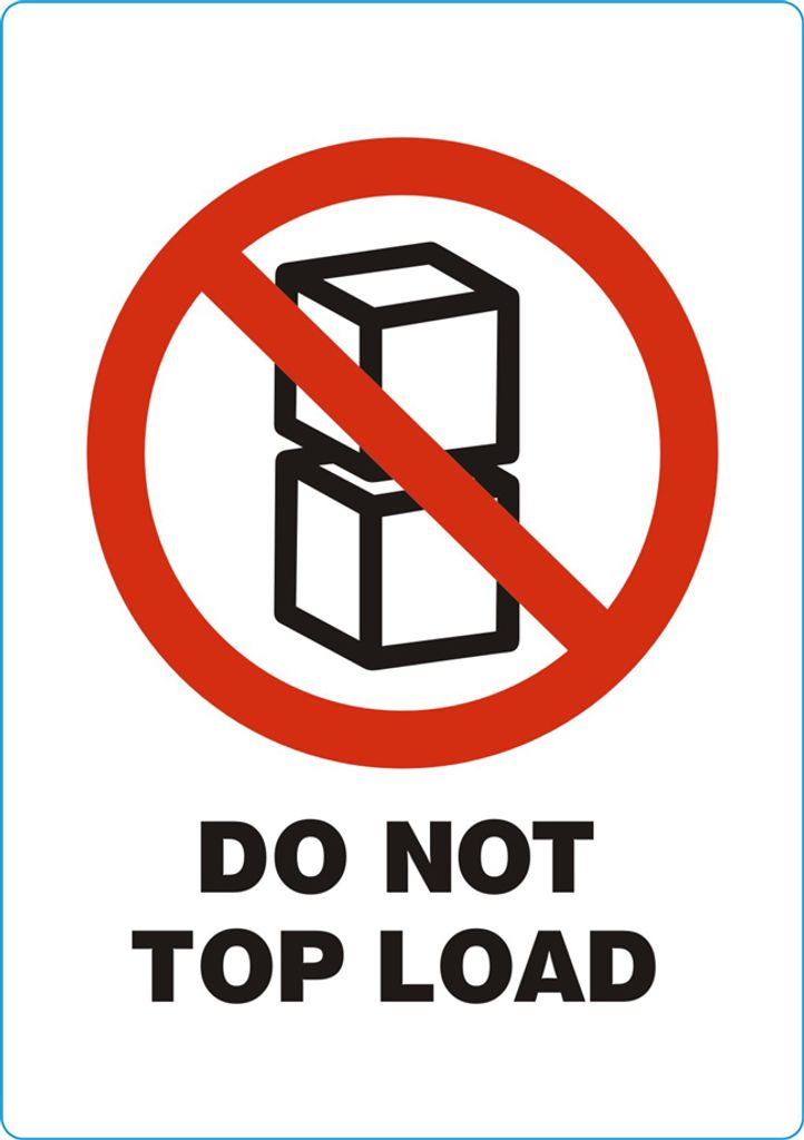 rillprint Hinweisetiketten "DO NOT TOP LOAD" 500 Etiketten 74 x 105 mm