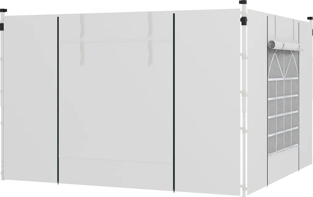 Bâche Latérale pour Tonnelle de Jardin : Abri avec Porte et Fenêtre