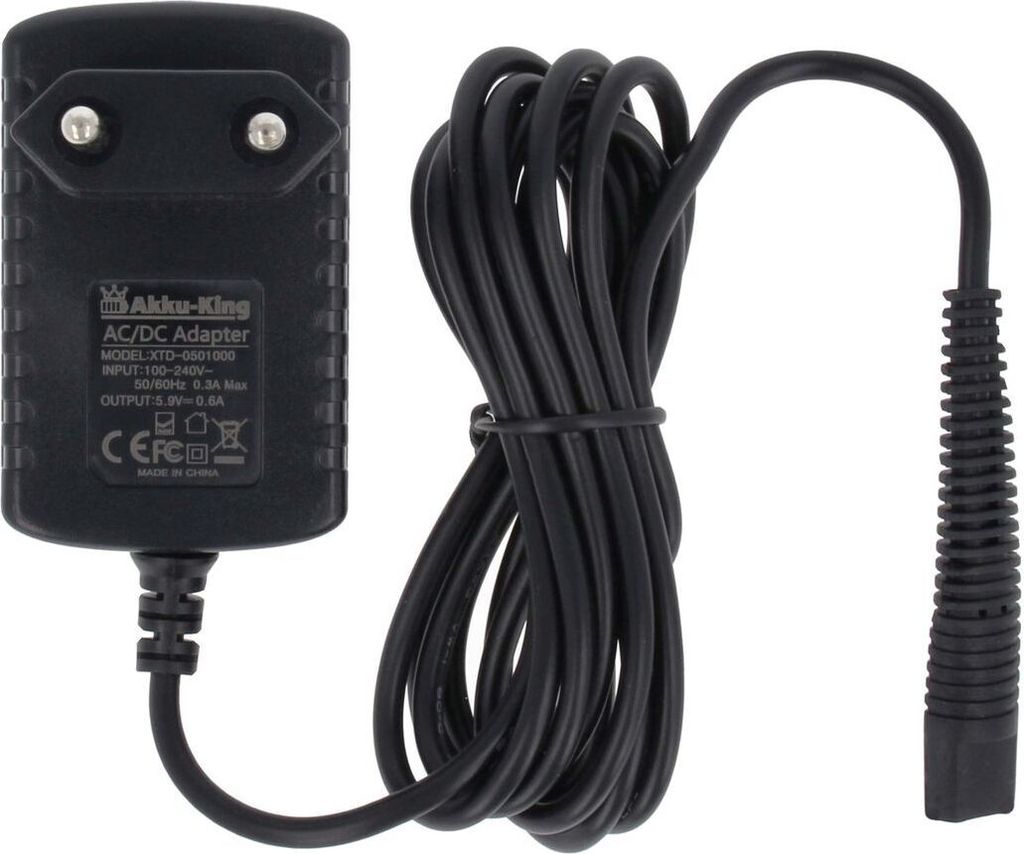 Ladegerät 100V-240V für Braun Rasierer Series 1, Series 5, Cruzer 6 Beard Head 5418 - ersetzt 5683, 5690, 5751 - Output 6V