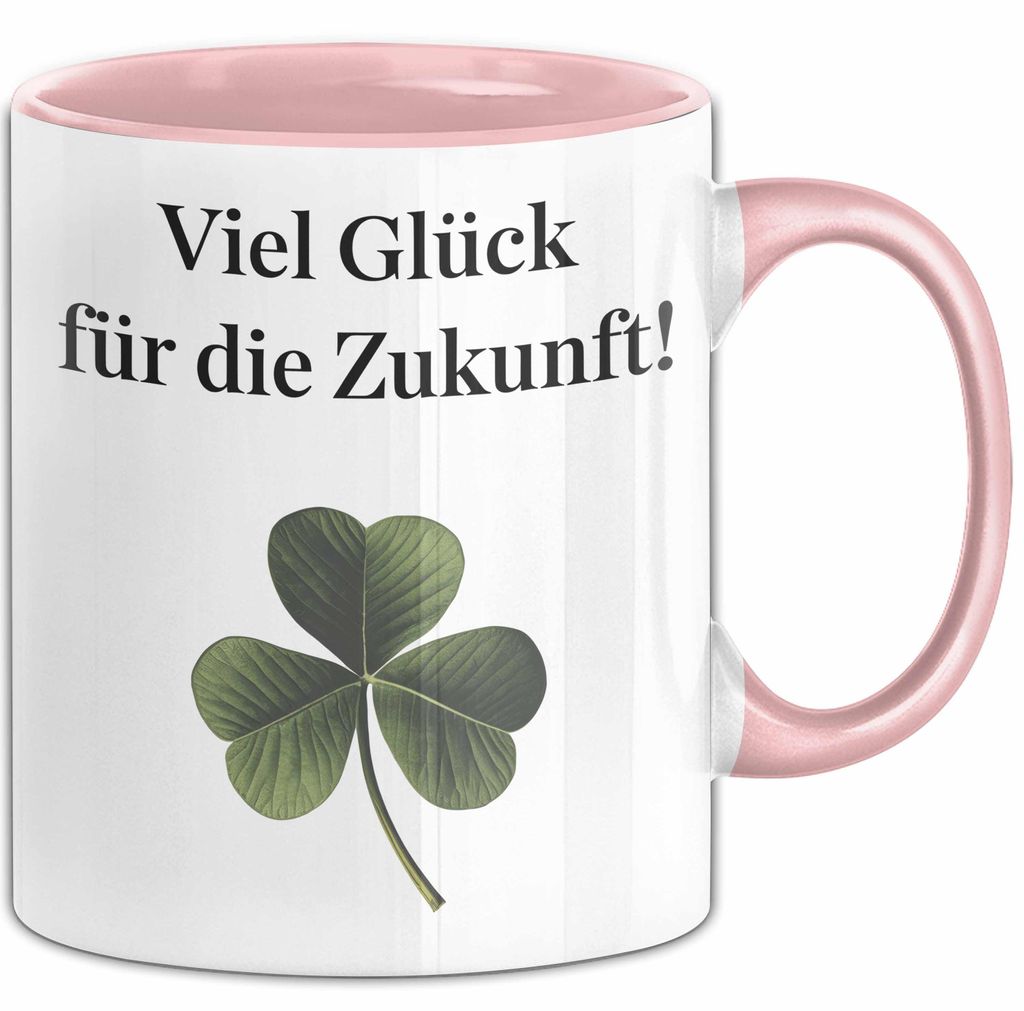Büroarbeit Kollege Abschied Tasse Geschenk Lustige Geschenkidee Spruch Viel Glück Für Die Zukunft (Rosa)