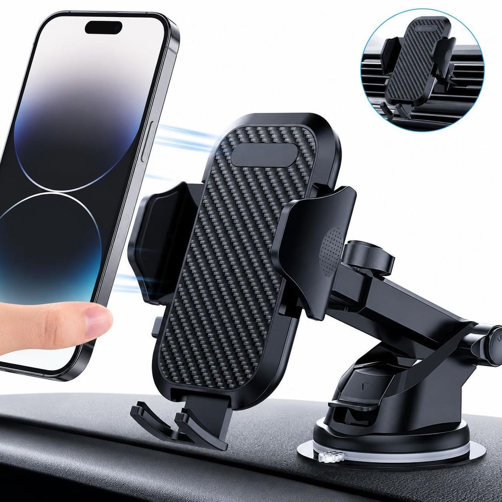 Handyhalter fürs Auto Handyhalterung Lüftung & Saugnapf Produktbild 