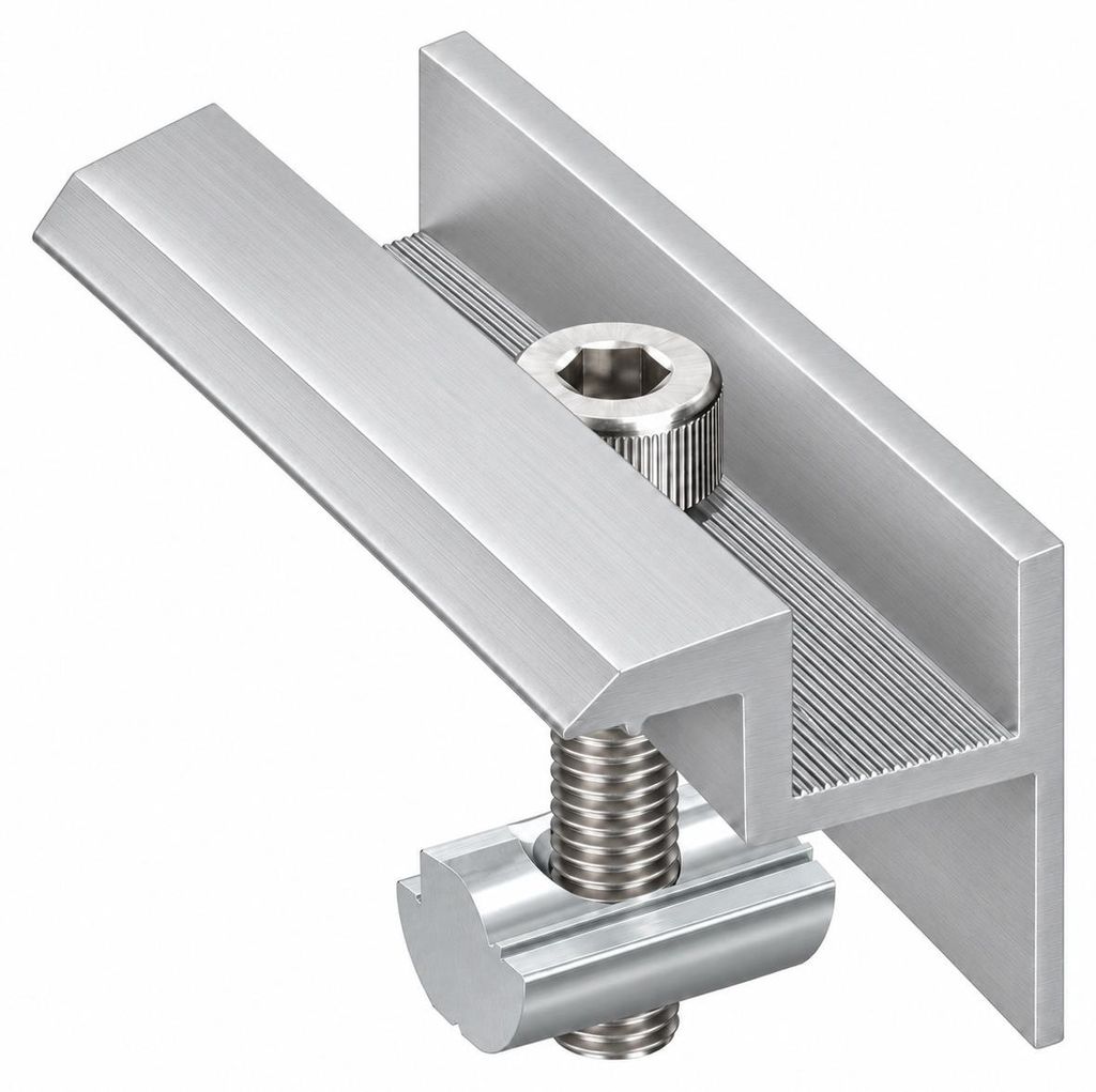 100x Endklemme silber 30mm Solar Modul jeweils im Produktbild 
