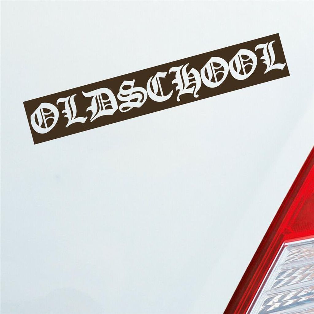 Auto Aufkleber Oldschool Graffiti Tuning 19x3 cm Braun Produktbild 