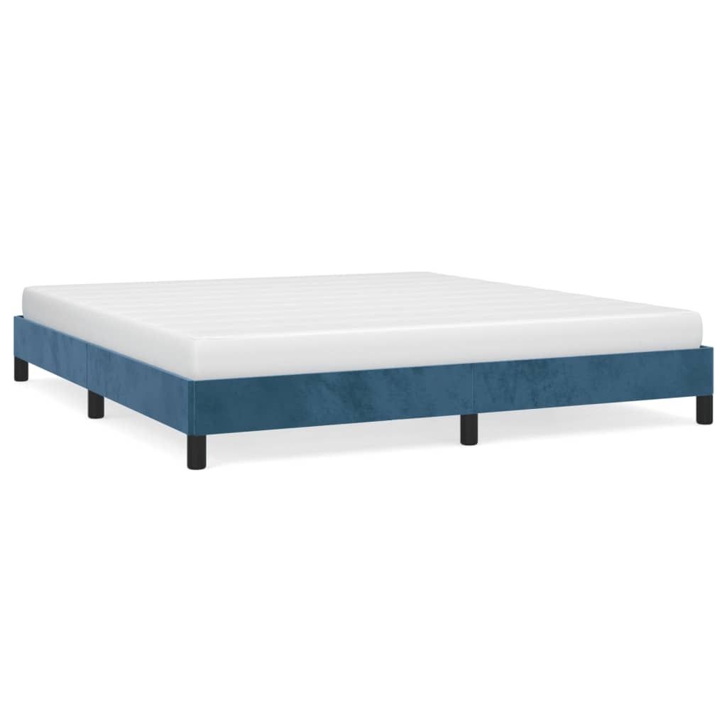 "im Sonderangebot"Bettgestell - CLORIS - Doppelbett - Robust und langlebig - ohne Matratze Dunkelblau 160x200 cm - Einfache Montage - Samt - DEMöb...