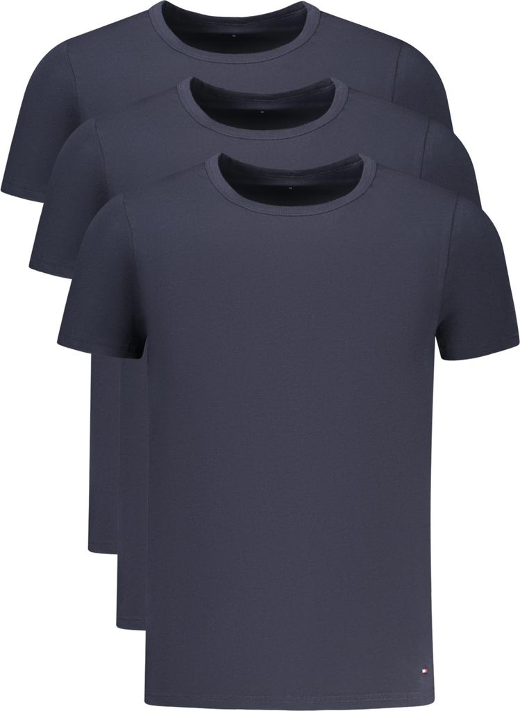 Herren T-Shirt Blau Dreierpack – Nachhaltige Mode mit Logo Stickerei