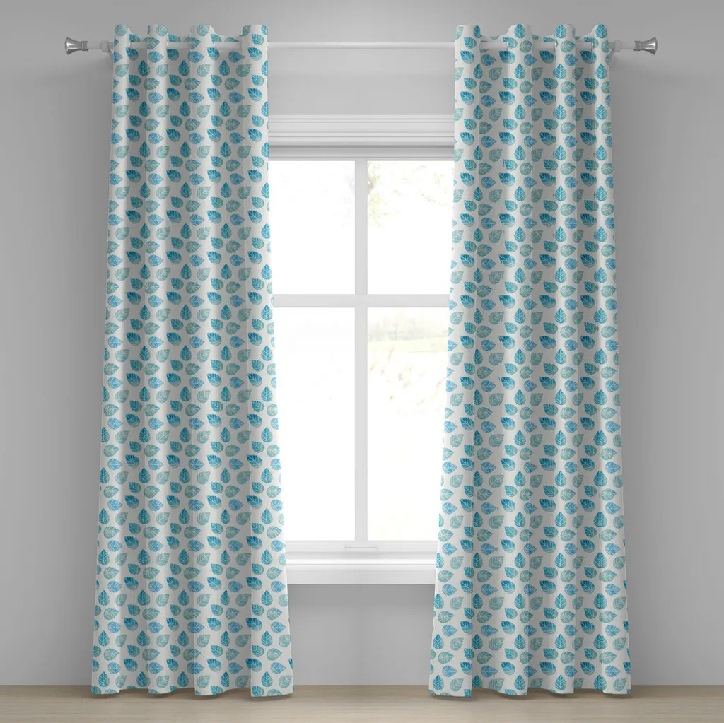 Set 2 Tende ABAKUHAUS Foglie Foresta 280x175 - Decorazione Casa Zen