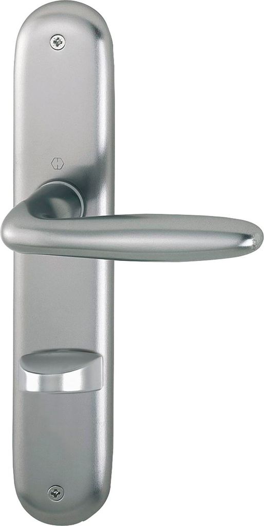 Drückergarnitur VERONA - auf Schild WC 90, 37 - 42, Edelstahl Effekt ÖNORM