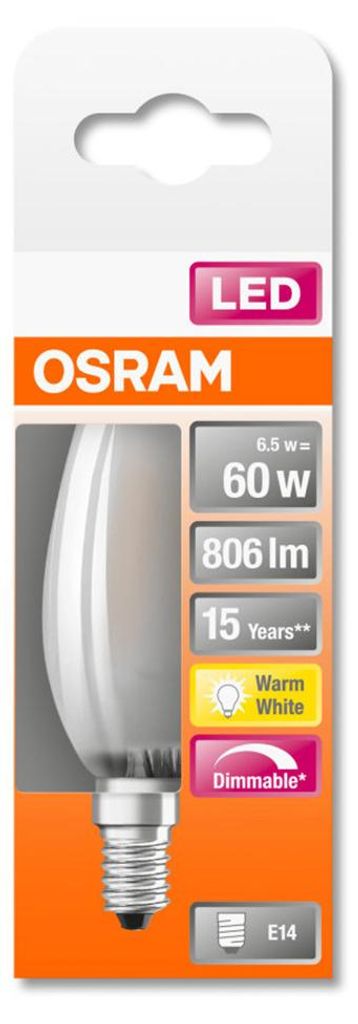 OSRAM LED-Lampe variable Milchglasflamme - 6,5 W äquivalent Produktbild 