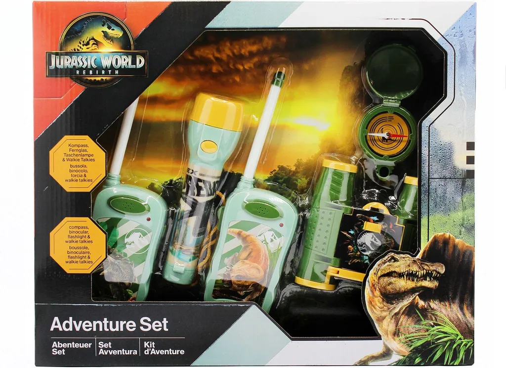 Matériel de camping enfant Jurassic World pour exploration de nuit