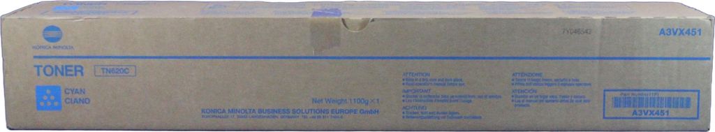 Konica Minolta TN-620 (C1060L) Toner A3VX451, Cyan