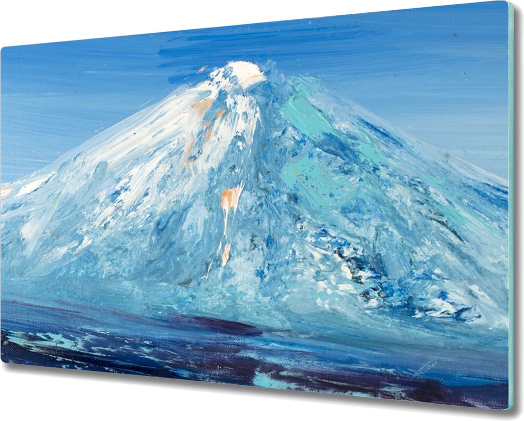 Coloray Herdabdeckplatte 80x52 cm Schneidebrett Kochplattenabdeckung Küchenbrett Hackbrett - berg Himmel