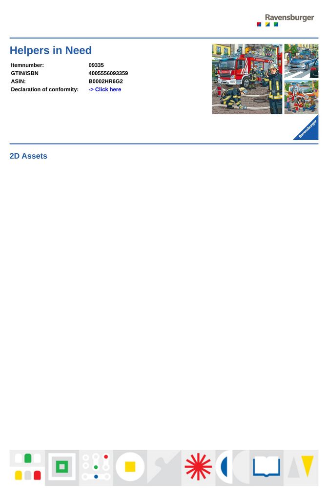 3 x 49 Teile Ravensburger Kinder Puzzle Helfer in der Not Produktbild 