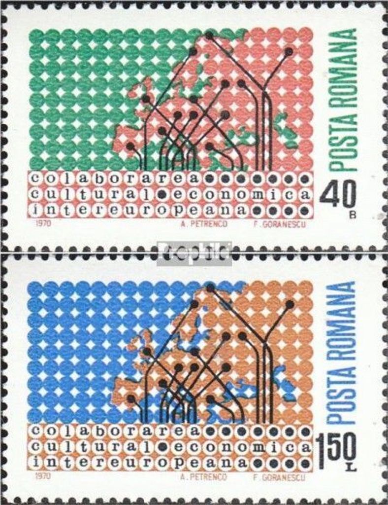 Briefmarken Rumänien 1970 Mi 2833-2834 (kompl.Ausg.) postfrisch INTEREUROPA