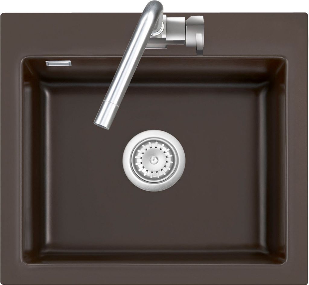 Auflagespüle KeraDomo MERA 57 Siena mit Handbetätigung