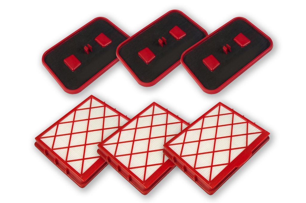 Sparangebot: 3 HEPA H12 Filter Hygiene Mikrofilter + 3 Aktiv Kohlefilter Lux 1, Lux 1 Classic, Lux 1 Royal, Lux D 820
