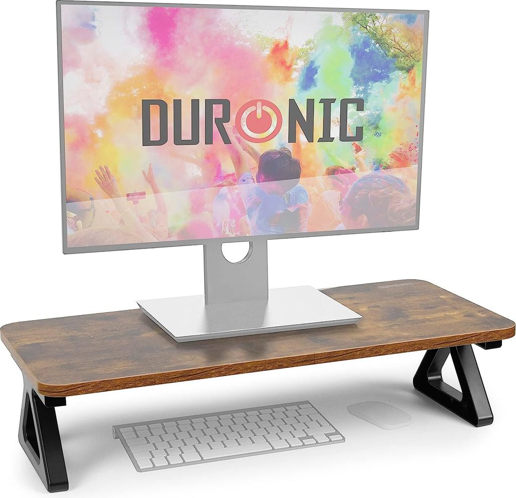Duronic DM06-1 AW Monitorständer | 62 x 30 cm Fläche | Bis 10kg | 15 cm Höhe | Ergonomischer Bildschirmständer Schreibtisch | Schreibtischaufsa...