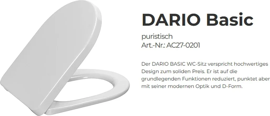 Tavoletta WC Moderna MKW Dario Basic Bianco Vario | Design e Igiene - 2