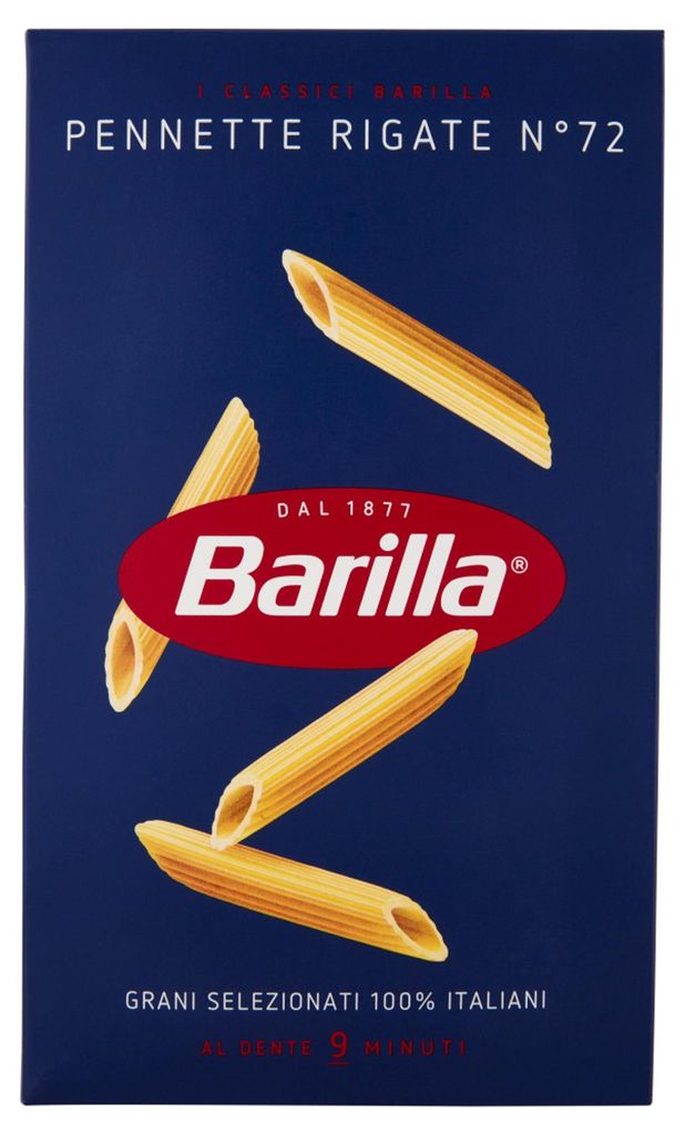 Barilla, pâtes Pennette Rigate, n°72, 500 g Image du produit 