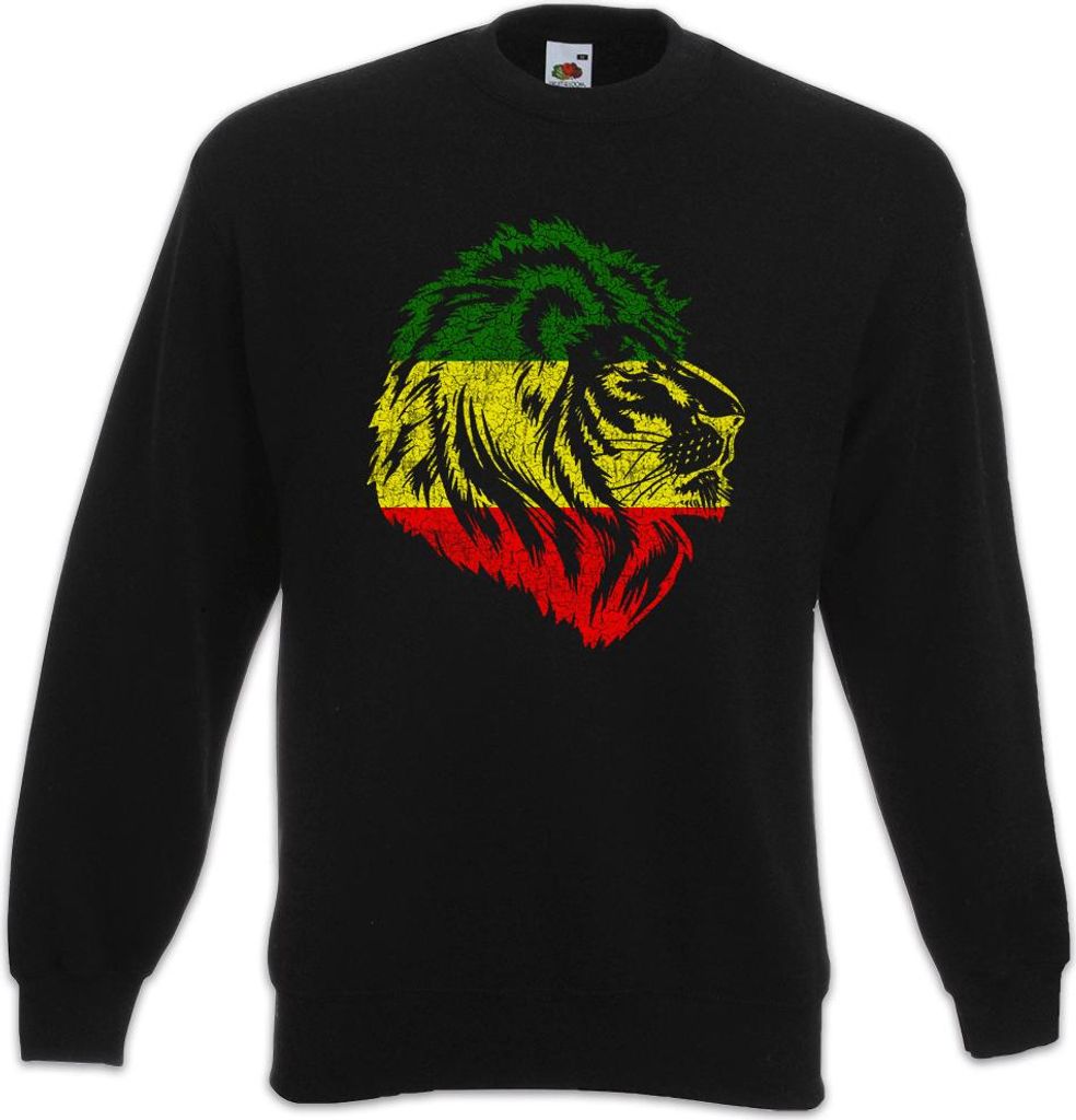 Urban Backwoods Rastafari Lion V, Sweatshirt, Farbe: Schwarz, Größe: M