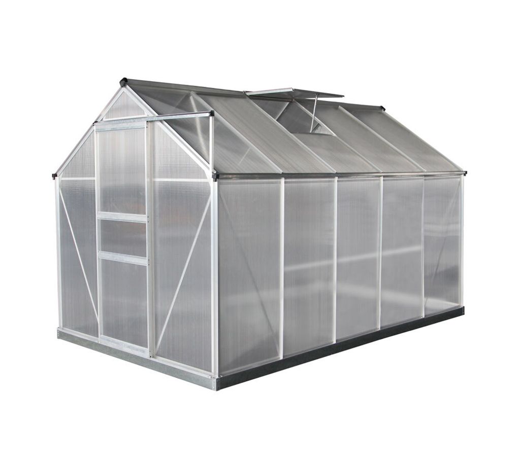 Westmann Aluminium Gewächshaus Flora 610 Silber 312x192x201 cm