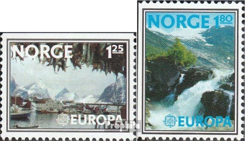 Briefmarken Norwegen 1977 Mi 742Do-743Dl (kompl.Ausg.) gestempelt Europa
