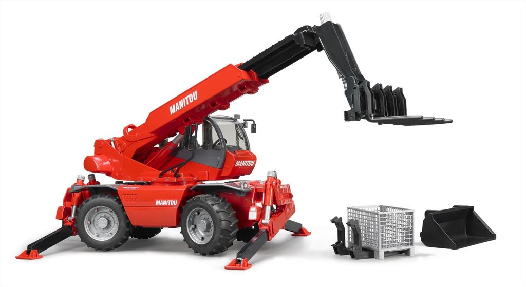 Bruder 02129 Carrello elevatore telescopico Manitou MRT Immagine del prodotto 
