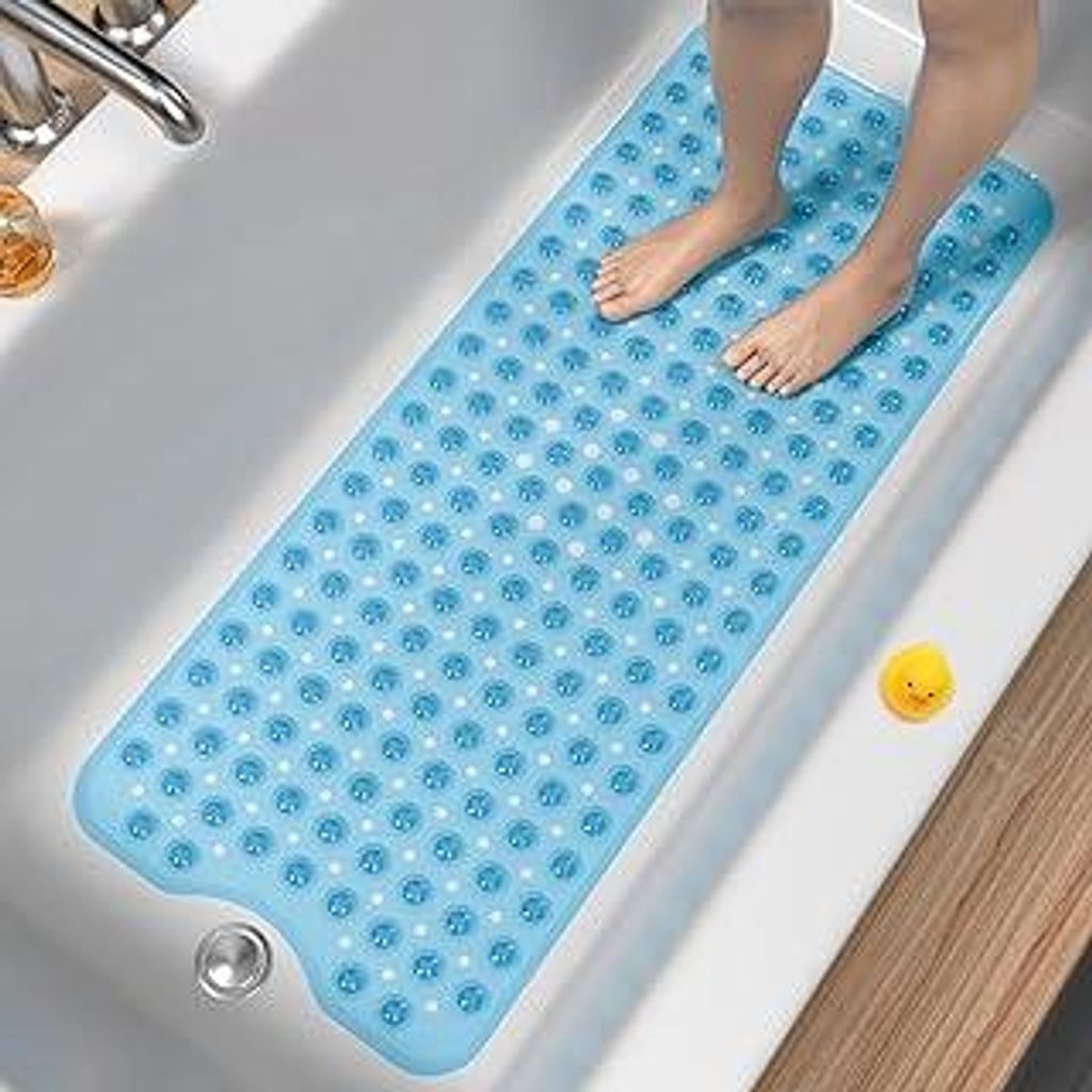 HITSLAM Badewannenmatte rutschfest, 101 x 40cm Extra Lange Antirutschmatte Badewanne, Duschmatte rutschfest BPA Frei, Schimmelresistent & Maschinen...