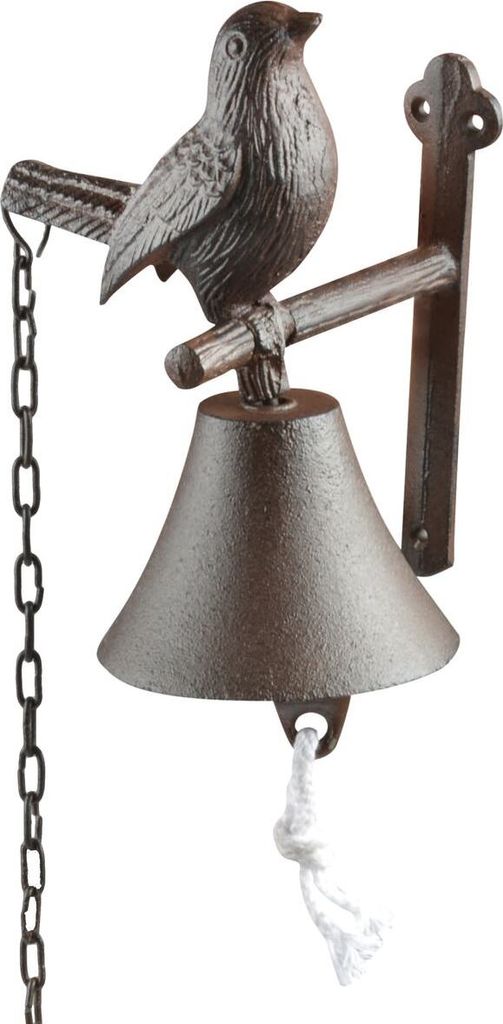 Esschert Design Cloche de porte Oiseau avec chaîne à tirer Image du produit 