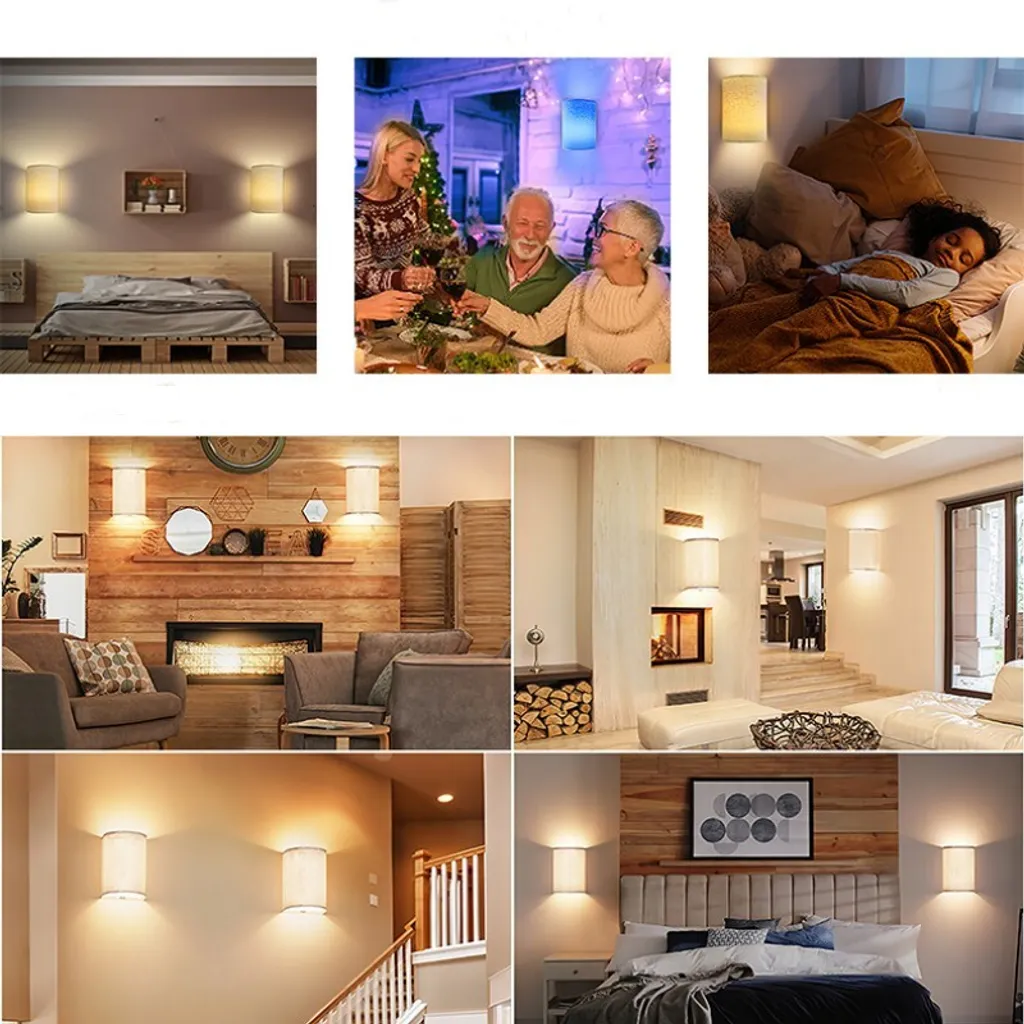 Applique Murale Dimmable sans Déplacement grâce à la Télécommande x2