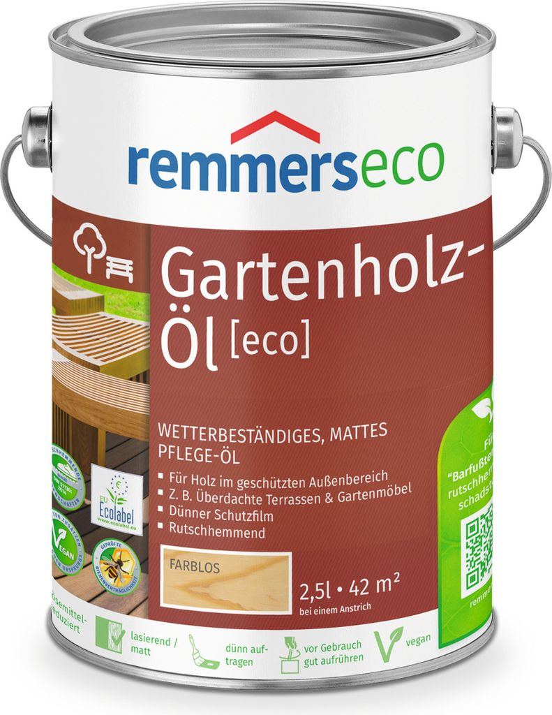 Remmers Gartenholzöl [eco] farblos 2,5 l Produktbild 