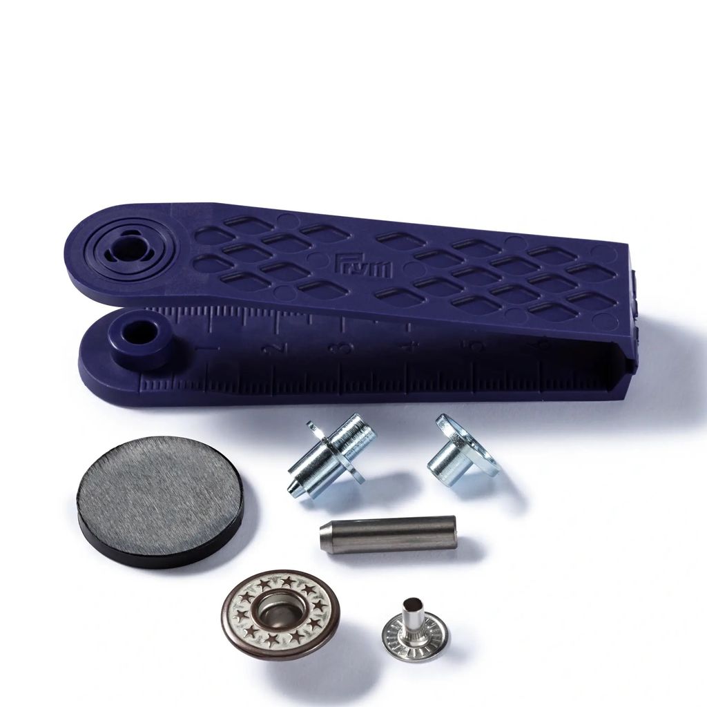 Prym Nähfrei-Jeans-Knöpfe mit Werkzeug 17 mm mattweiß 6 Stück