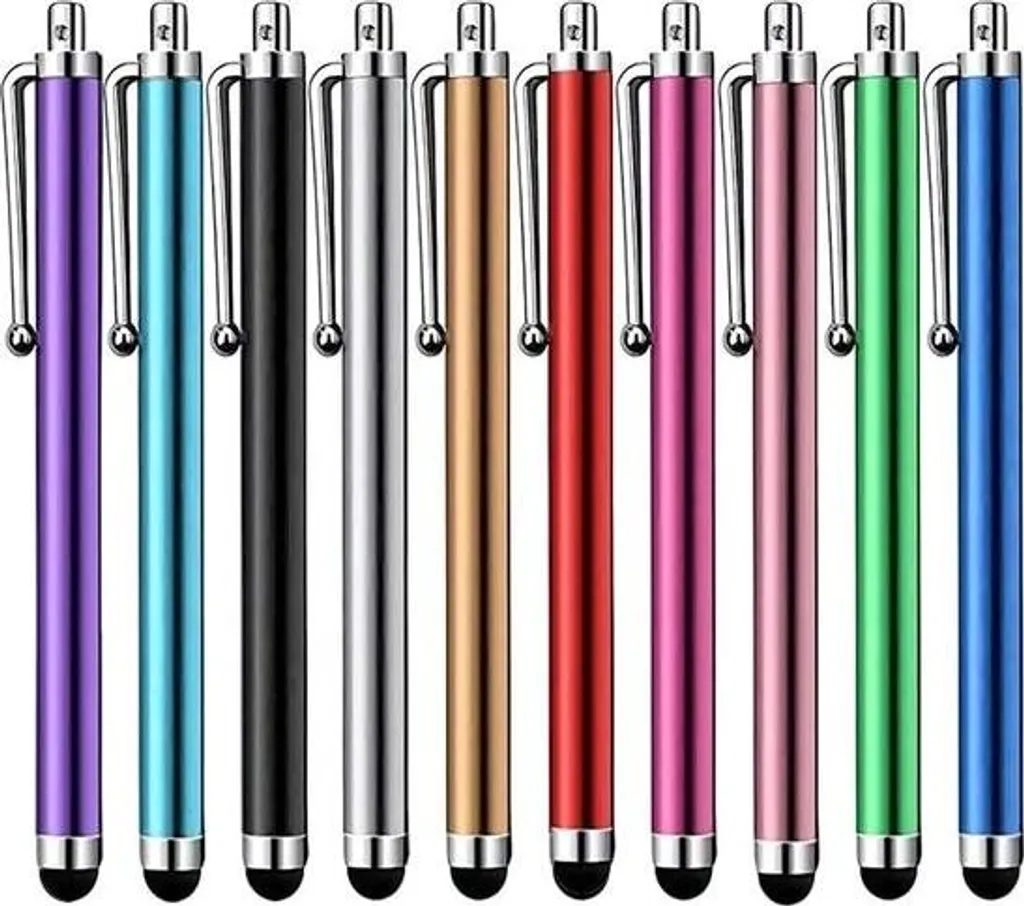 Lot de 10 stylets écrans tactiles multicolores avec pointe haute précision