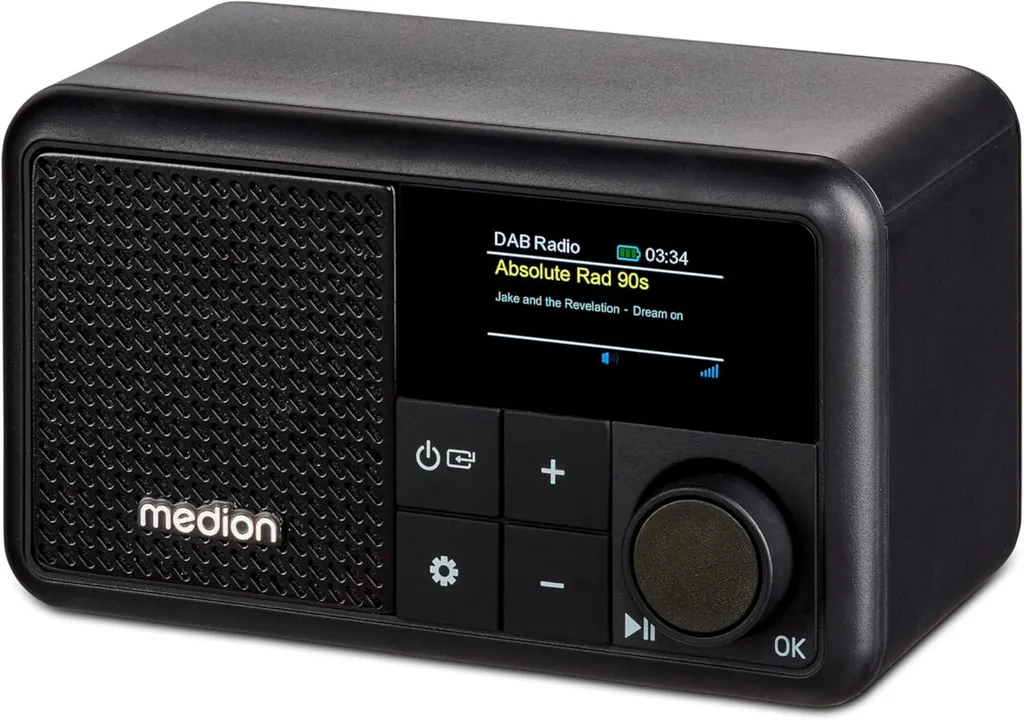 S66822 Mini Radio DAB+ Portatile Bluetooth | Batteria 6.5h USB-C Medion