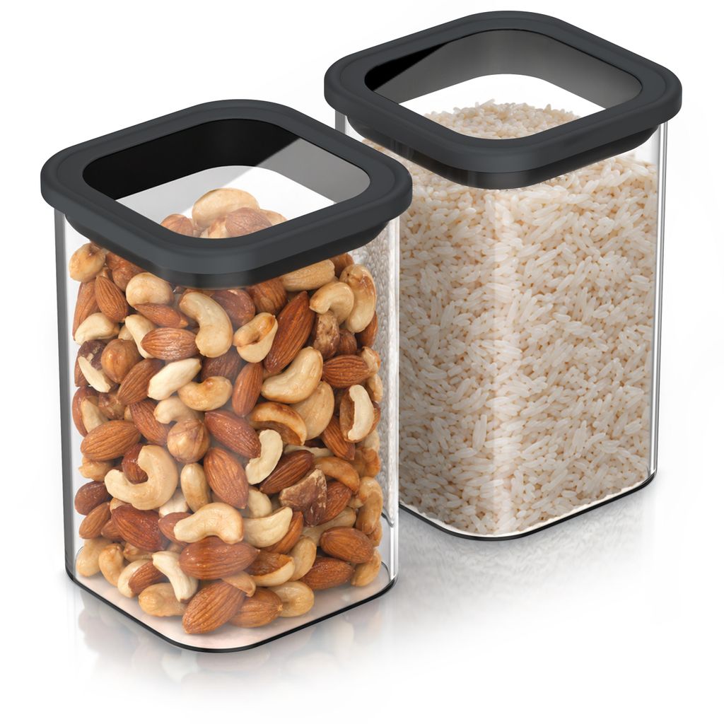 Arendo Vorratsgläser Set 2 x 1200 ml mit Glasdeckel, Produktbild 