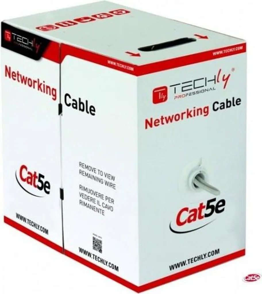 Techly ITP7-UTP-IC-CCA Câble Réseau Cat5e U/UTP Gris en Bobine 305m