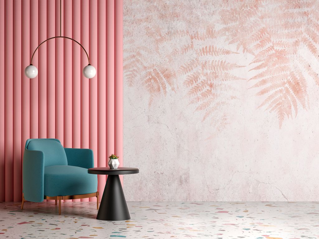 Vlies Fototapete Farnblatt 400x280 cm Tapeten Wandtapete XXL Natur Betonoptik Botanik b-A-10299-a-a