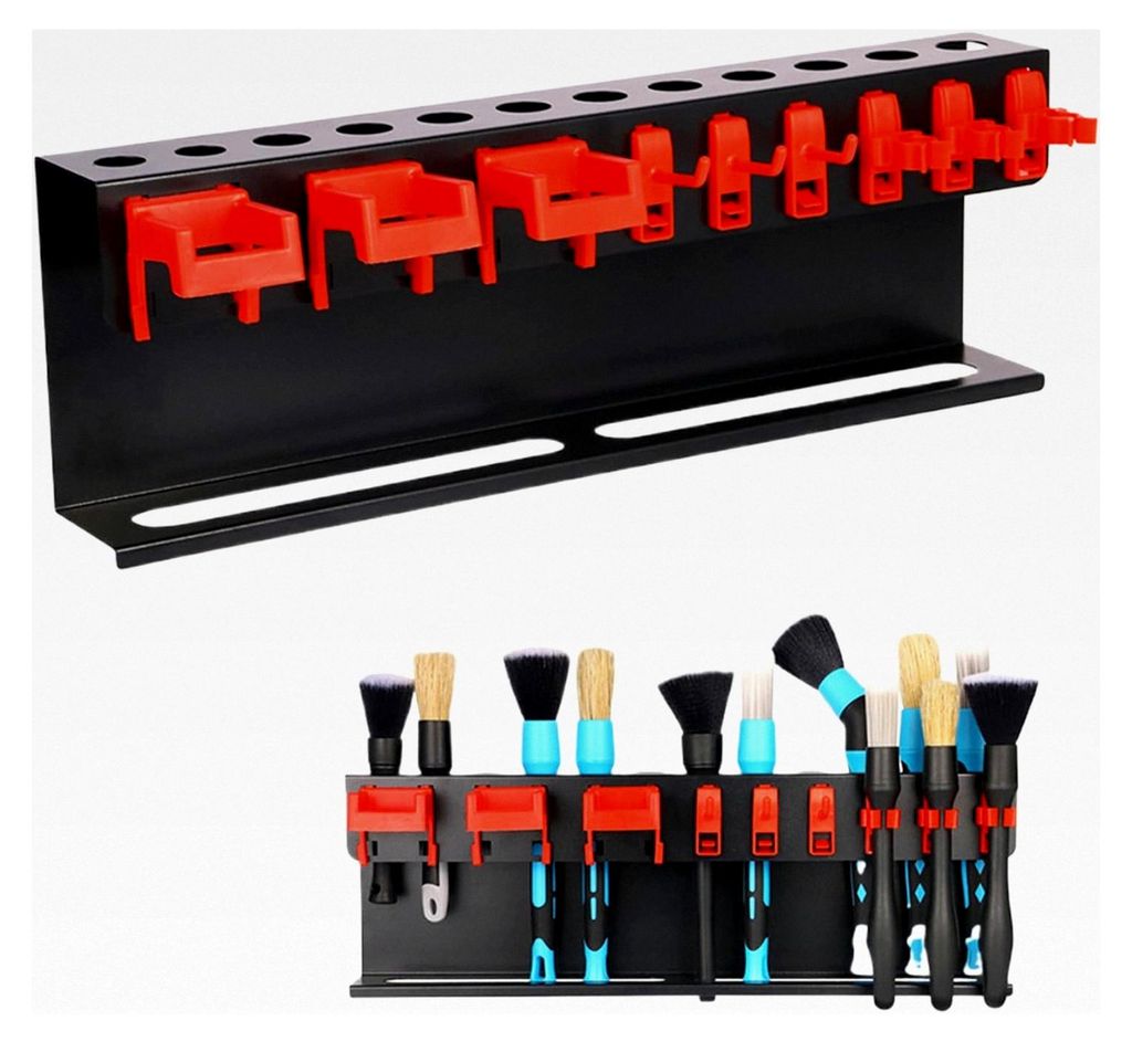 Sprühflaschenhalter – 25 x 12 cm Wandregal, Druckluftwerkzeug-Organizer, multifunktionale Aufbewahrung für Wachsdosen und Autoaufbereiter