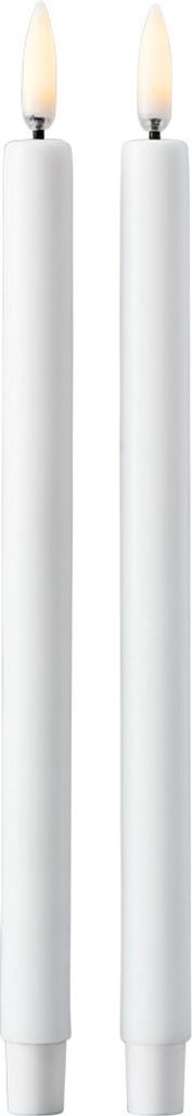 STOFF Nagel - LED Kerze H: 20 cm, 2 Stück, Weiß