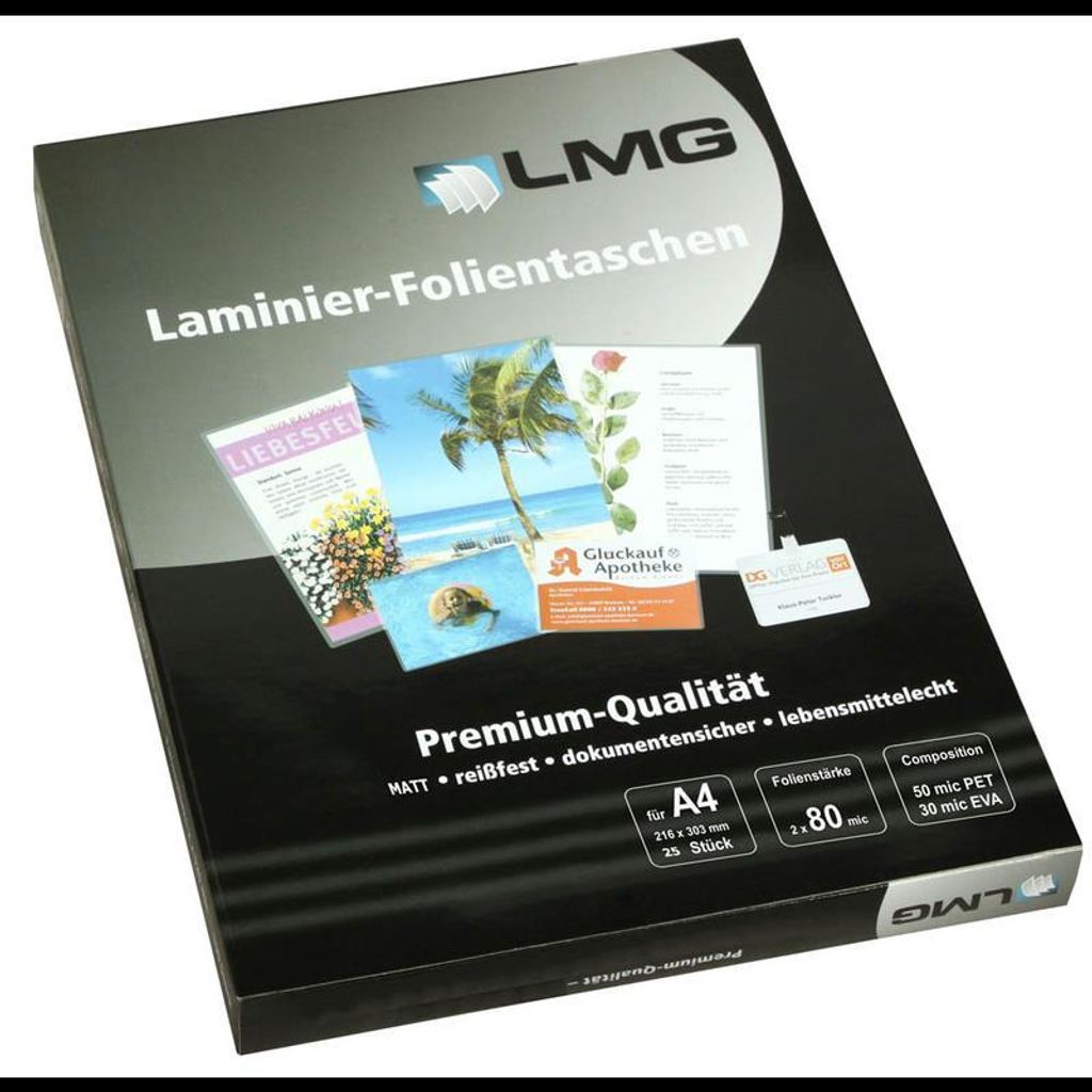LMG LMGA4-80M-25 25 Laminierfolien matt für A4 Image du produit 