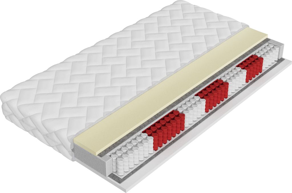 MIRJAN24 Beidseitige Federkernmatratze Apollo, Taschenfederkernmatratze, 7-Zonen, Höhe 18 cm, Liegehärten H2/H3 (Größe: 80x200 cm)