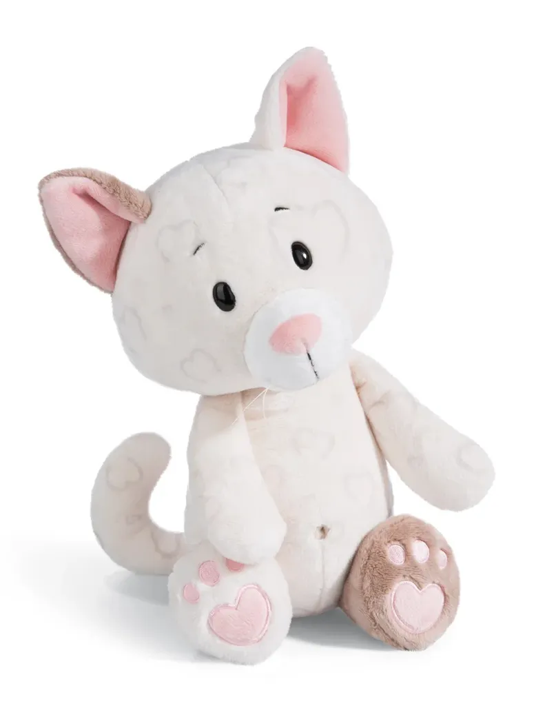 Peluche Chat NICI Vert 35cm Love Cat - Texture Moelleuse et Douce