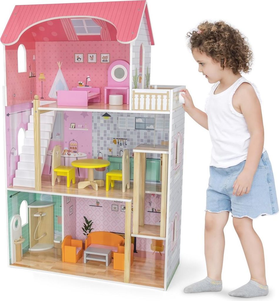VIGA Ein großes Puppenhaus aus Holz