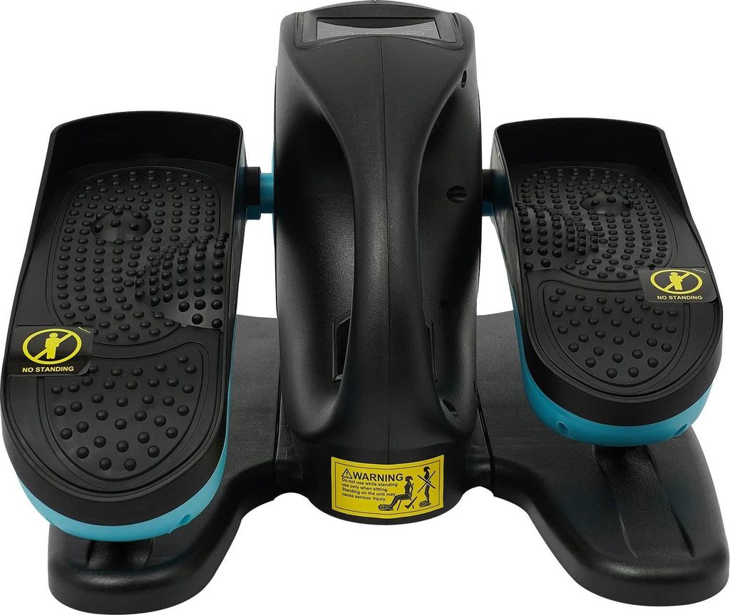 Kompakter Mini-Crosstrainer - Pedaltrainer - Keine Montage - Manuelle Bedienung - Bein- & Armtraining - Reha & Fitness - Schwarz